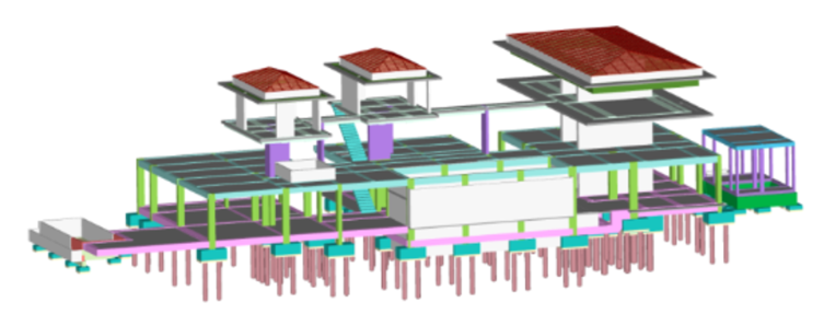 3D architectural model of a boutique resort development created with Glodon Cubicost